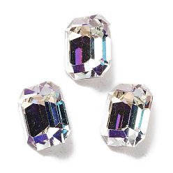 Лунный Свет K 9 кабошоны из стеклянного страза, задние и задние, прямоугольные, лунный свет, 10x8x5.5 мм