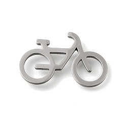 Нержавеющая Сталь Цвет 304 подвески из нержавеющей стали, велосипедный шарм, лазерная резка, анти-тускнение, цвет нержавеющей стали, 12x19x1 мм, отверстие : 5.5 мм