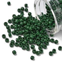 (47H) Opaque Pine Green Тохо 6/0 круглые бусины, японский бисер, (47 h) непрозрачный сосново-зеленый, 4 мм, отверстие : 1.5 мм, Около 840 шт / 50 г