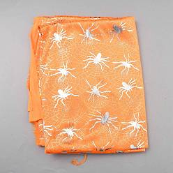 Темно-Оранжевый Полиэфирная ткань, для аксессуаров одежды, паук с паутиной, темно-оранжевый, 150x0.02 см