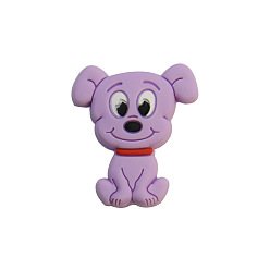 Сливовый Силиконовые фокальные бусины для корма для собак, слива, 30x25 мм