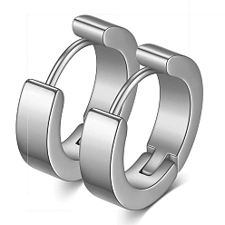 Ring Крюк из нержавеющей стали серьги, цвет нержавеющей стали, кольцо, 9x4 мм