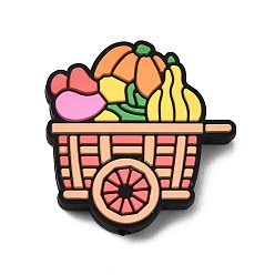Vegetables Силиконовые бусины на тему Дня благодарения, фокусные бусы, красочный, овощи, 30x30x7 мм, отверстие : 3 мм