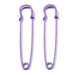 Средний Фиолетовый Окрашенного распылением булавки железа, для броши делает, килт иглы, средне фиолетовый, 75x17x6 мм, отверстие : 4.5 мм, штифты : 1.5 мм