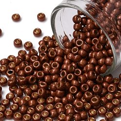 (PF564F) PermaFinish Cabernet Red Metallic Matte TOHO Round Seed Beads, Japanese Seed Beads, (PF564F) PermaFinish Cabernet Red Metallic Matte, 8/0, 3mm, Hole: 1mm, about 1110pcs/50g