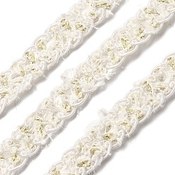 Белый Филигранная кружевная отделка из полиэстера, волнистая обрезка для украшения домашнего текстиля, белые, 1/2 дюйм (12 мм), около 80.00~90.00 ярдов (73.15~82.296 м) / рулон