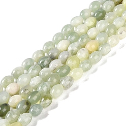 New Jade Natural New Jade Beads Strands, Oval, 8.5x6.5mm, Hole: 1.8mm, about 49~52pcs/strand, 15.75''(40cm)