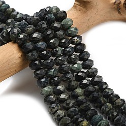 Яшма Камбаба Натуральные пряди камбабы из яшмы, граненые, рондель, 8x5.5 мм, отверстие : 1.2 мм, около 69 шт / нитка, 15.16'' (38.5 см)