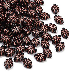 Oval Непрозрачные акриловые бусины, красный цвет заплетен, овальные, 11.5x8.5x4.5 мм, отверстие : 1.8 мм, Около 2000 шт / 500 г