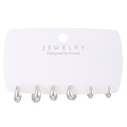 Платина Серьги обруча сплава цинка, кольцо, платина, 10~13x3~5 мм