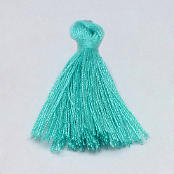 Средний Бирюзовый Украшения из кисточек из поликоттона ручной работы, кулон украшения, средне бирюзовый, 29~35 мм