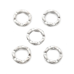 Платина Латунная оправа из бусинок из прозрачного кубического циркония с микропаве, без свинца и без кадмия, долговечный, кольцо, платина, 11.5x2.5 мм, отверстие : 1 мм