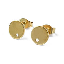 Круглые 304 Выводы серьги из нержавеющей стали шпилька, круглые, с петлей, круглые, 8 мм, отверстие : 1.2 мм, штифты : 0.7 мм