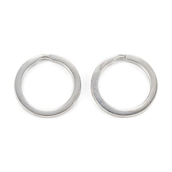 Нержавеющая Сталь Цвет Не тускнеет 304 разъемные застежки для ключей из нержавеющей стали, ручная полировка, для изготовления брелка, цвет нержавеющей стали, 32x3 мм, внутренний диаметр: 25 мм