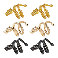 (52) Непрозрачная лаванда 6шт 3 цвета бусины из сплава, дракон, разноцветные, 24x13x13.5 мм, отверстие : 10 мм, 2 шт / цвет