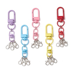 (52) Непрозрачная лаванда Подвесные украшения из сплава, окрашенные распылением, Сплав с застежками когтя омара, разноцветные, 67.5 мм