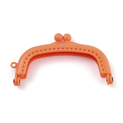 Corail Cadres de sac à main en plastique de couleur bonbon, pour accessoires de remplacement de sangles de sac, arc, corail, 6x9.5x1.2 cm