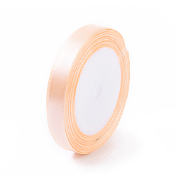 Легкий Лосось Односторонняя атласная лента, Полиэфирная лента, светлый померанцевый, 1/2 дюйм (12 мм), около 25 ярдов / рулон (22.86 м / рулон), 250yards / группа (228.6 м / группа), 10 рулоны / группа