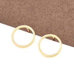 Настоящее золото 18K 316 из нержавеющей стали серьги, кольцо, с 304 берушами из нержавеющей стали и 316 штифтами из нержавеющей стали, ионное покрытие (ip), реальный 18 k позолоченный, 10 мм