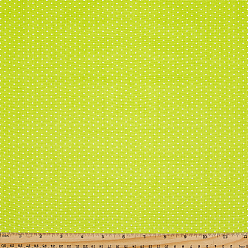 Verde de Amarillo Tela de algodón con estampado de lunares, accesorios de la ropa, para la artesanía bricolaje, amarillo verdoso, 1 mm