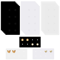 Rectangle 15 шт. 3 цветные акриловые подставки для сережек, разноцветные, прямоугольные, 6x3x0.3 см, 5 шт / цвет