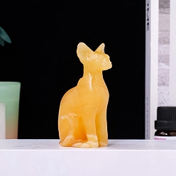 Кальцит Египетская кошка, натуральный золотой стеатит, камень, необычные украшения из кальцита, украшение из камня энергии Рейки, 80x45 мм