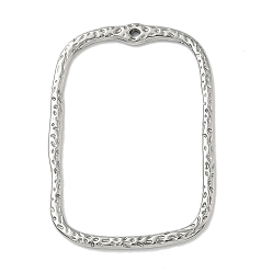 Нержавеющая Сталь Цвет 304 подвески из нержавеющей стали, прямоугольные, цвет нержавеющей стали, 46x32x2 мм, отверстие : 1.4 мм