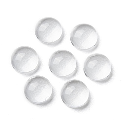 Clear Transparent Glass Cabochons, Half Round/Dome, Clear, 5.5~6x3mm