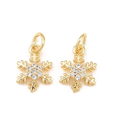 Настоящее золото 18K Латунные микро проложить кубического циркония подвески, прелести снежинки, долговечный, стойки покрытие, без свинца и без кадмия, с целью перехода в кольце, реальный 18 k позолоченный, 12x9x2.5 мм, Перейти кольцо: 5x0.8 мм, внутренний диаметр: 3 мм