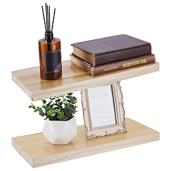 Белый Навахо Прямоугольная деревянная настенная полка для хранения, навахо белый, 400x170x25 мм