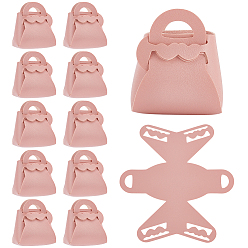 Pink 12 шт. складные подарочные коробки для конфет из искусственной кожи в форме полого сердца для рождественских вечеринок и свадебных сувениров, розовые, 8x4x8.5 см