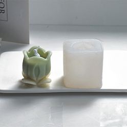 Белый Пищевые силиконовые формы для свечей своими руками, для домашнего декора, формы тюльпанов, белые, 48x50 мм