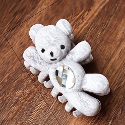 Белый Заколки для волос в виде когтей медведя, два тона, аксессуары для волос для женщин девушка, белые, 125x60x50 мм