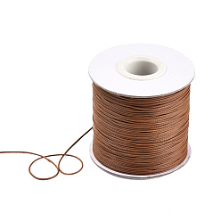 Sienna Waxed Polyester Cord, Bead Cord, Sienna, 0.5mm, about 169.51~174.98 Yards(155~160m)/Roll