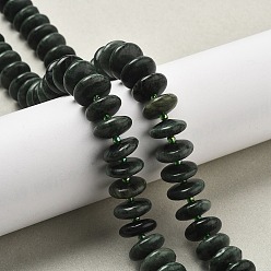 Серафинит Природные SERAPHINITE нитей бисера, рондель, с бисером, 14x5 мм, отверстие : 0.9~1 мм, около 50 шт / нитка, 15.43'' (39.2 см)