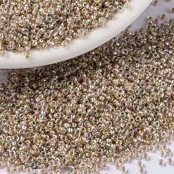 (RR3191) Silverlined Light Blush AB MIYUKI Round Rocailles Beads, Japanese Seed Beads, (RR3191) Silverlined Light Blush AB, 15/0, 1.5mm, Hole: 0.7mm, about 27777pcs/50g
