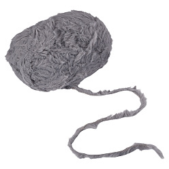 Серый Полиэфирная пряжа, имитация меха норковая шерсть, для вязания мягкого шарфа своими руками, серые, 13 мм, 60 м, около 100г/моток