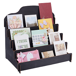 Черный 4 деревянные подставки для держателей карт, прямоугольные, чёрные, 40x26.5x36.5 см