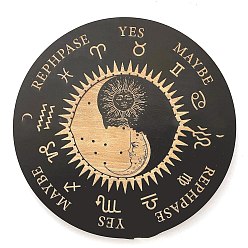Плоский Круглый Деревянная маятниковая доска, биолокация гадальная доска, для колдовства принадлежности для викканского алтаря, 250 мм