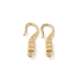 Настоящее золото 18K 304 крючки из нержавеющей стали, прямоугольные, ионное покрытие (ip), реальный 18 k позолоченный, 14x5x2.5 мм, отверстие : 1 мм