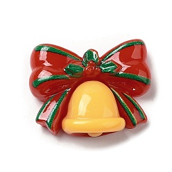 Christmas Bell Кабошоны из непрозрачной смолы с рождественской тематикой, для изготовления ювелирных изделий, Рождественский колокольчик, 19x25x8 мм