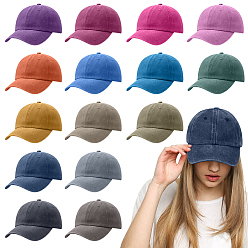 Couleur Mélangete 14 pièces 14 casquettes à visière colorées pour hommes, femmes, couleur mixte, 280x190x114mm, diamètre intérieur: 180 mm, 1 pc / couleur