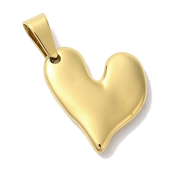 Золотой Ионное покрытие (ip) 304 подвески из нержавеющей стали, шарма сердца, золотые, 19x16.5x3 мм, отверстие : 8x3.5 мм