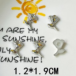 Цветок Пластиковые кабошоны, цветок, 19x12 мм, 5 шт / комплект