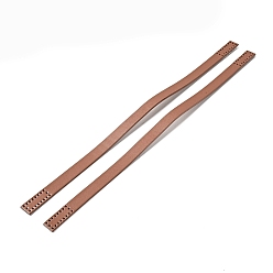 Верблюжий Воловья кожа пришиваем ручки сумок, аксессуары для замены ремня для сумки, верблюжие, 39~42x1.45x0.3 см, отверстие : 1.4 мм