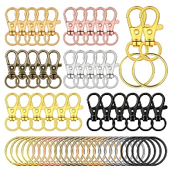 Couleur Mélangete Ensemble de fermoirs en alliage d'aluminium, accessoires matériels, couleur mixte, 120 pièces / kit