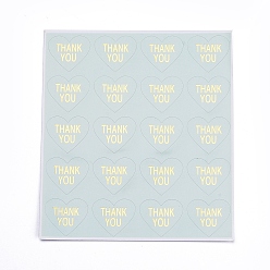 Средний Аквамарин Спасибо стикеры, уплотнительные наклейки на день благодарения, этикетки наклейки наклейки, для подарочной упаковки, сердце с словом спасибо, средний аквамарин, 28x32 мм