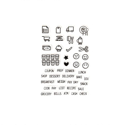 Clear Silicone Stamps, for DIY Scrapbooking, Photo Album Decorative, Cards Making, Stamp Sheets, Life Pattern, Clear, 10~21.5x10~20Cm