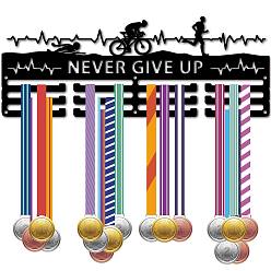 Sports Модная железная вешалка для медалей, настенная стойка для дисплея, 3-линия, с винтами, чёрные, триатлон, спортивный, 150x400 мм, отверстие : 5 мм