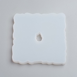White Silicone Cup Mat Molds, Resin Casting Molds, For UV Resin, Epoxy Resin Jewelry Making, Nuggets, White, 120x1120x12mm